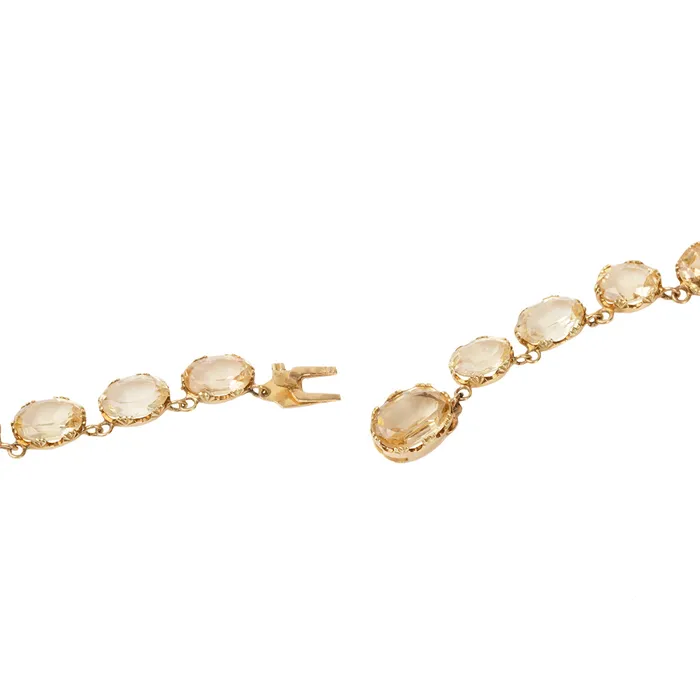 Victorian Era Topaz Rivire Necklace Bell Bird Antiques Necklaces