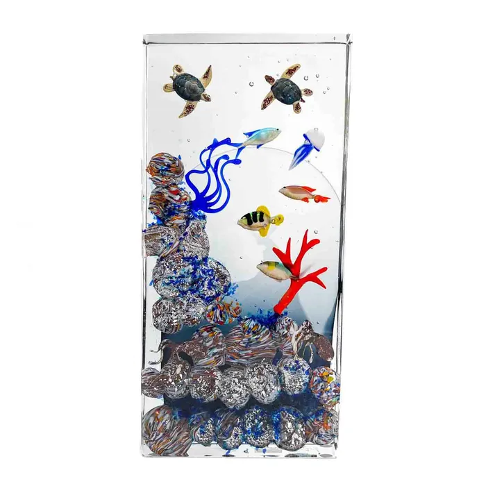 Zanetti Oscar Earrings Murano Glass Aquarium Big Size